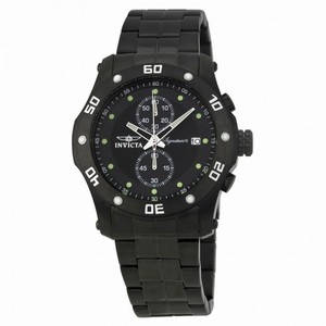 Invicta Signature II Chronograph Black Dial Black Ion-plated Men's Watch 7387