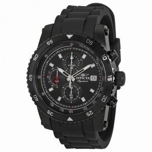 Invicta Signature II Chronograph Black Dial Black Rubber Men's Watch 7454
