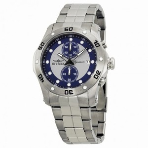 Invicta Signature II Chronograph Blue and Silver Dial Stainless Steel Men's Watch 7383