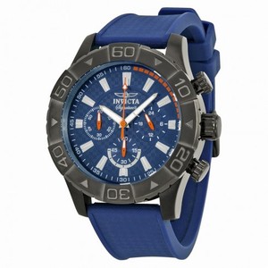 Invicta Signature II Chronograph Blue Dial Blue Polyurethane Strap Men's Watch 7497