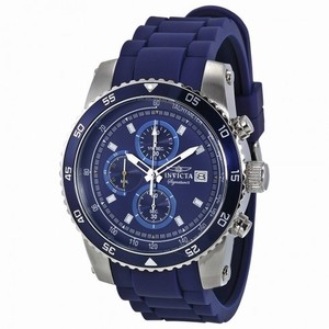 Invicta Signature II Chronograph Blue Dial Blue Rubber Men's Watch 7453