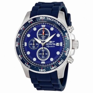 Invicta Signature II Chronograph Blue Dial Blue Rubber Strap Men's Watch 7372
