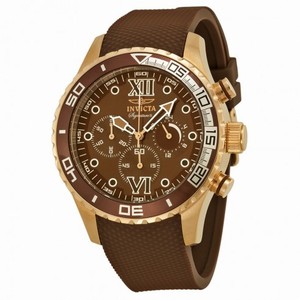Invicta Signature II Chronograph Brown Dial Brown Polyurethane Men's Watch 7505