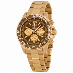 Invicta Signature II Chronograph Brown Dial Rose Gold-tone Men's Watch 7411
