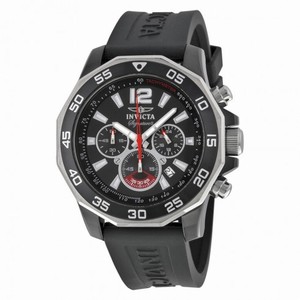 Invicta Signature II Chronograph Nautical Black Dial Black Rubber Men's Watch 7433