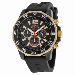 Invicta Signature II Chronograph Nautical Black Dial Black Rubber Men's Watch 7434