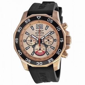 Invicta Signature II Chronograph Nautical Rose Gold-tone Dial Black Rubber Men's Watch 7432