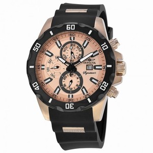 Invicta Signature II Rose Gold-tone GMT Stainless Steel Men's Watch 7483