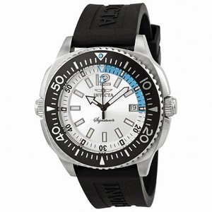 Invicta Signature II Silver Dial Stainless Steel Black Rubber Men's Watch 7354