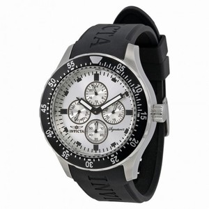 Invicta Signature II Silver Dial Stainless Steel Black Rubber Men's Watch 7400