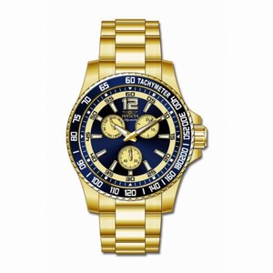 Invicta Signature Pro Diver Multi-Function Blue and Gold Dial Gold-plated Men's Watch 7009