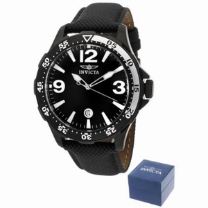 Invicta Specialty Black Dial Black IP Stainless Steel Men's Watch 12125