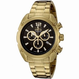 Invicta Specialty Black Dial Men's Chronograph Gold Tone Watch 6956