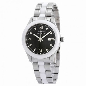 Invicta Specialty Black Dial Stainless Steel White Ceramic Men's Watch 18153
