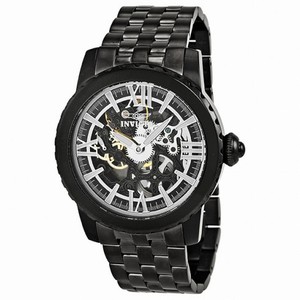 Invicta Specialty Black Skeletal Dial Black PVD Mechanical Men's Watch 14556