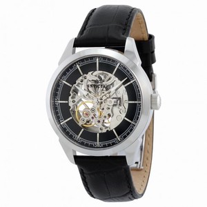 Invicta Specialty Black Skeleton Dial Black Leather Men's Watch 18130