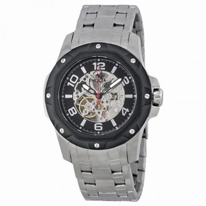 Invicta Specialty Black Skeleton Dial Stainless Steel Men's Watch 16126