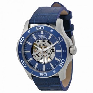 Invicta Specialty Blue Skeletal Dial Blue Leather Men's Watch 17259