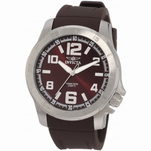 Invicta Specialty Brown Dial Stainless Steel Brown Rubber Men's Watch 1904