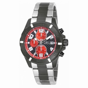 Invicta Specialty Chronograph Black and Red Carnon Fiber Dial Two-tone Men's Watch 18050