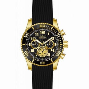 Invicta Specialty Chronograph Black Dial Black Polyurethane Men's Watch 15426