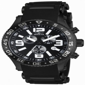 Invicta Specialty Chronograph Black Dial Black Rubber Men's Watch 12144