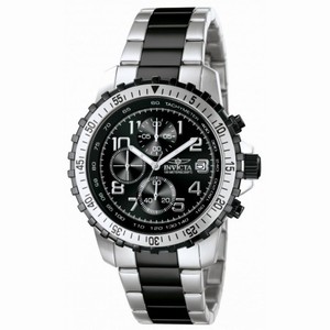 Invicta Specialty Chronograph Black Dial Two-tone Men's Watch 6398