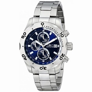 Invicta Specialty Chronograph Blue and Silver Dial Gunmetal Ion-plated Men's Watch 17748