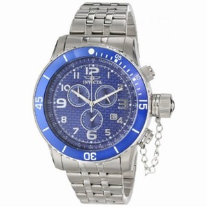 Invicta Specialty Chronograph Blue Carbon Fiber Dial Stainless Steel Men's Watch 16935