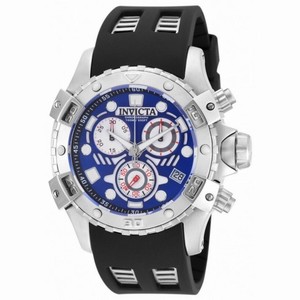 Invicta Specialty Chronograph Blue Dial Black Polyurethane Men's Watch 18858