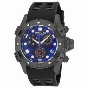 Invicta Specialty Chronograph Blue Dial Black Polyurethane Men's Watch 18862