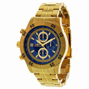 Invicta Specialty Chronograph Blue Dial Gold-plated Steel Men's Watch 11276