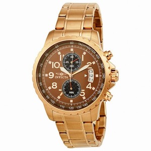 Invicta Specialty Chronograph Brown Dial Rose Gold-tone Men's Watch 13786