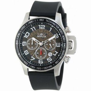 Invicta Specialty Chronograph Brown Translucent Dial Black Polyurethane Men's Watch 13803