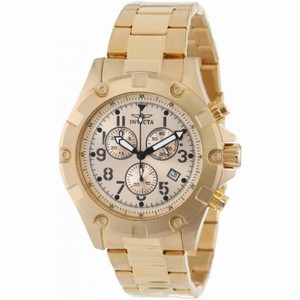 Invicta Specialty Chronograph Champagne Dial 18k Gold Ion-plated Men's Watch 13619