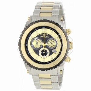 Invicta Specialty Chronograph Gold and Black Dial Two-tone Men's Watch 1011