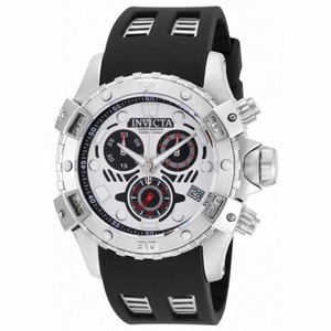 Invicta Specialty Chronograph Silver Dial Black Polyurethane Men's Watch 18857