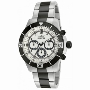 Invicta Specialty Chronograph Silver Dial Two-tone Men's Watch 12843
