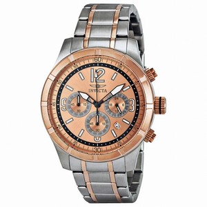 Invicta Specialty Classic Chronograph Red Dial Rose Gold-tone Men's Watch 11377