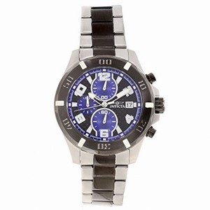 Invicta Specialty Dyno Chronograph Black and Blue Carbon Fiber Dial Two-tone Men's Watch 18051