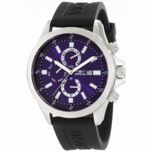 Invicta Specialty GMT Blue Dial Stainless Steel Black Rubber Men's Watch 1837