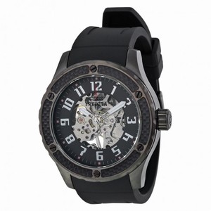 Invicta Specialty Mechanical Skeleton Dial Black Silicone Men's Watch 16281