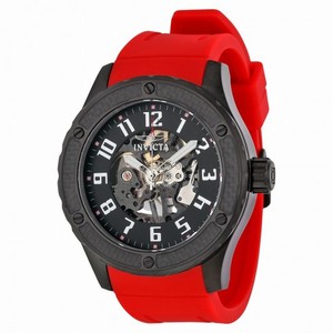 Invicta Specialty Mechanical Skeleton Dial Red Silicone Men's Watch 16282