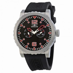 Invicta Specialty Multi-Function Black Dial Black Polyurethane Men's Watch 13644