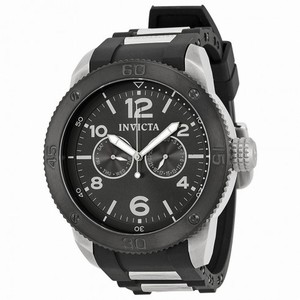 Invicta Specialty Multi-Function Black Dial Black Polyurethane with Stainless Steel Watch 15809