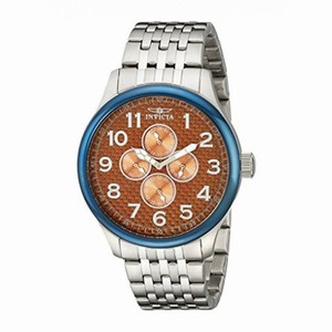 Invicta Specialty Multi-Function Orange Dial Stainless Steel Men's Watch 18670