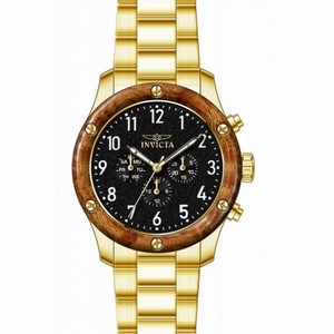 Invicta Specialty Multifuntion Black Dial Gold-tone Men's Watch 20487