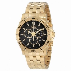 Invicta Specialty Pro Diver Chronograph Black Dial Gold-plated Men's Watch