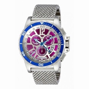 Invicta Specialty Purple Dial Stainless Steel Mesh Band Men's Watch 80269