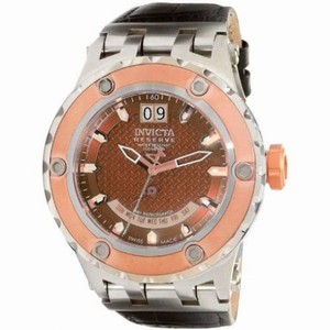 Invicta Specialty Reserve Brown Dial Black Leather 10099